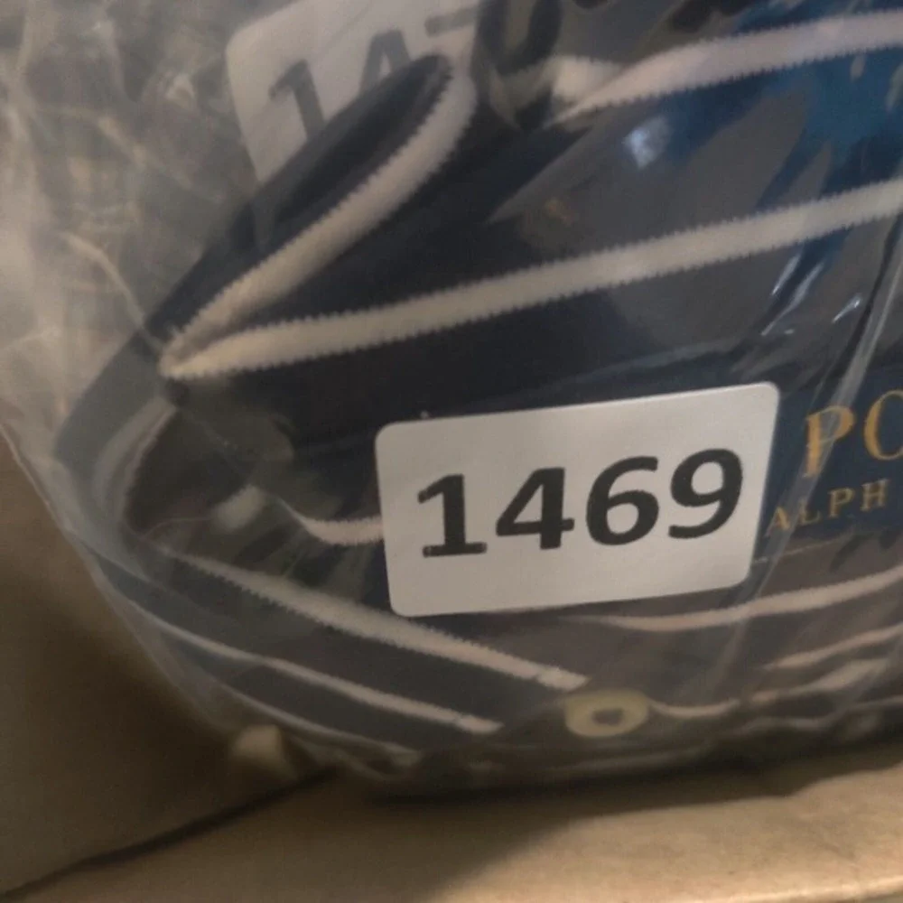 Polo Ralph Lauren Mens‎ XXL Blue White Striped White Pony Preppy Classic Casual